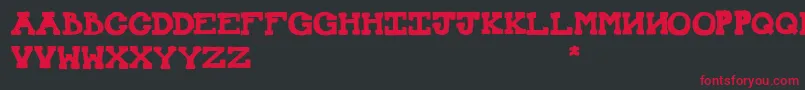 MexicanKnappett-Schriftart – Rote Schriften auf schwarzem Hintergrund