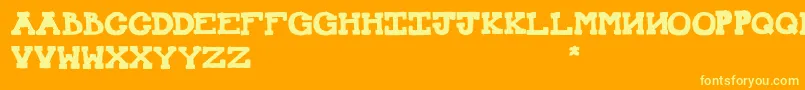 MexicanKnappett Font – Yellow Fonts on Orange Background