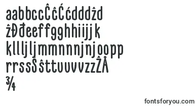 GlaresomeBold font – croatian Fonts