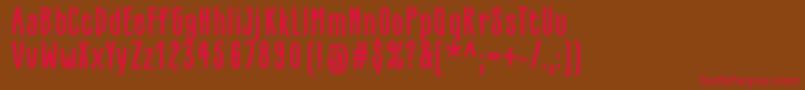 GlaresomeBold Font – Red Fonts on Brown Background