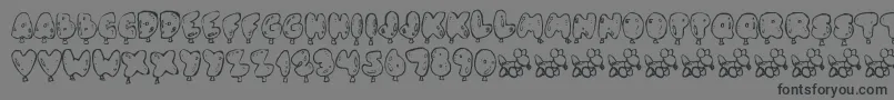 OhBalloney Font – Black Fonts on Gray Background