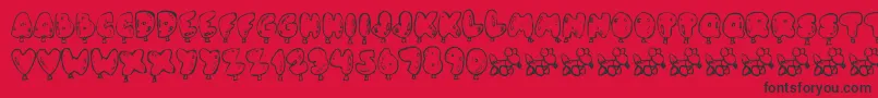 Police OhBalloney – polices noires sur fond rouge