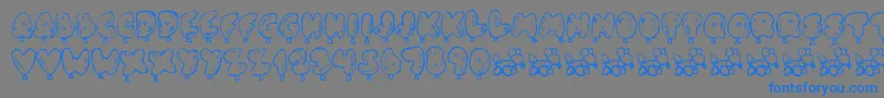OhBalloney Font – Blue Fonts on Gray Background