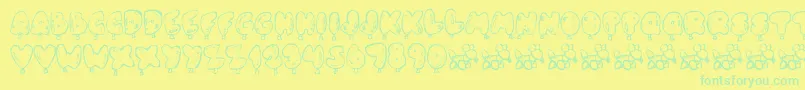 More about OhBalloney Font OhBalloney Font – Green Fonts on Yellow Background