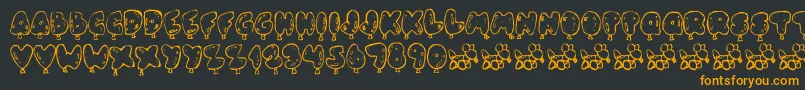 OhBalloney Font – Orange Fonts on Black Background