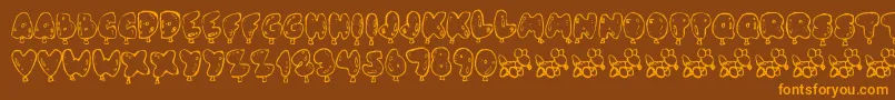OhBalloney Font – Orange Fonts on Brown Background