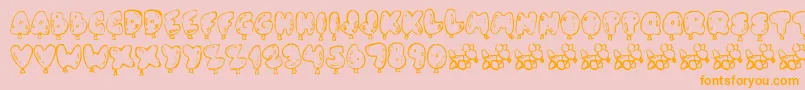 OhBalloney Font – Orange Fonts on Pink Background