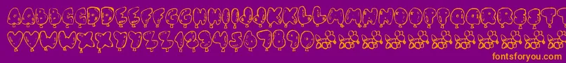 OhBalloney Font – Orange Fonts on Purple Background