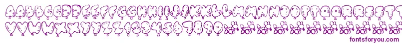 OhBalloney Font – Purple Fonts on White Background
