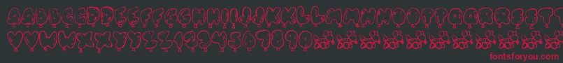 OhBalloney Font – Red Fonts on Black Background
