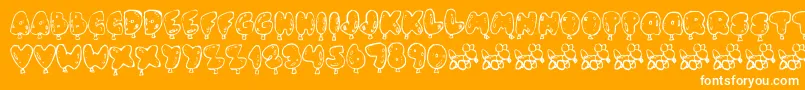 OhBalloney Font – White Fonts on Orange Background