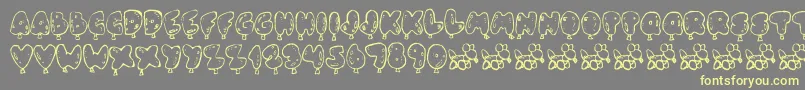 OhBalloney Font – Yellow Fonts on Gray Background