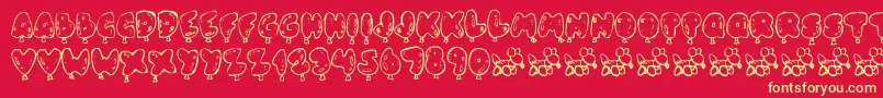 OhBalloney Font – Yellow Fonts on Red Background