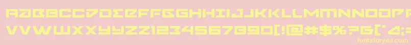 Navycadetexpand-Schriftart – Gelbe Schriften auf rosa Hintergrund