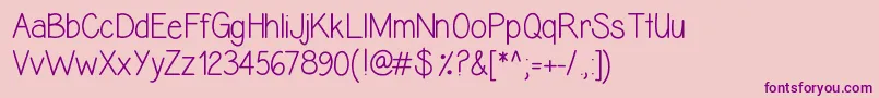 AlexisMarie Font – Purple Fonts on Pink Background