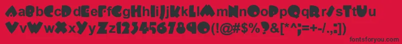 PlowboyBold Font – Black Fonts on Red Background