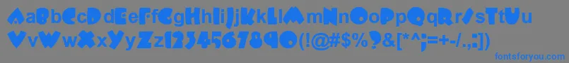 PlowboyBold Font – Blue Fonts on Gray Background