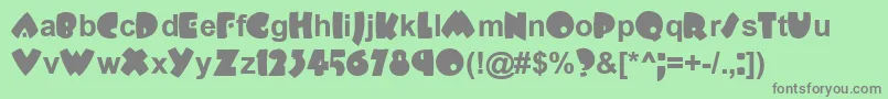 PlowboyBold Font – Gray Fonts on Green Background