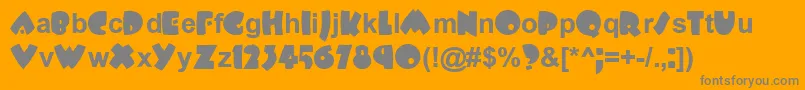 PlowboyBold Font – Gray Fonts on Orange Background