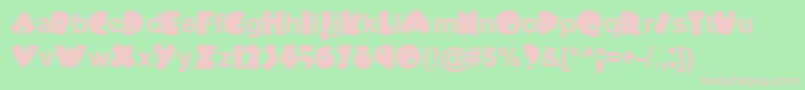 PlowboyBold Font – Pink Fonts on Green Background