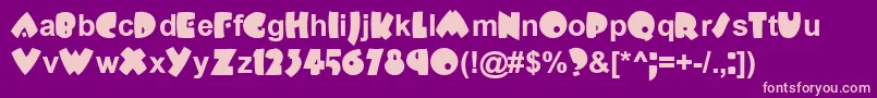 PlowboyBold Font – Pink Fonts on Purple Background