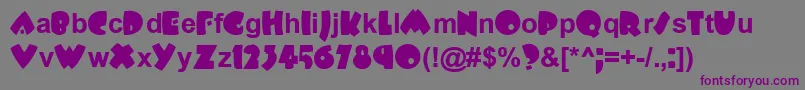 PlowboyBold Font – Purple Fonts on Gray Background