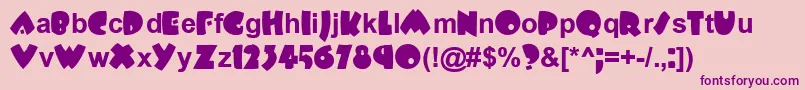 PlowboyBold Font – Purple Fonts on Pink Background