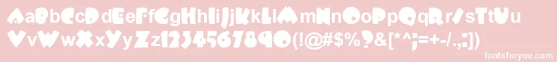 PlowboyBold Font – White Fonts on Pink Background