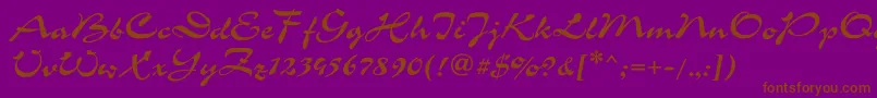 Corridagtt Font – Brown Fonts on Purple Background