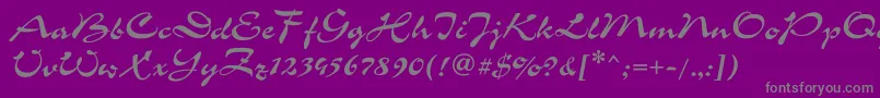 Corridagtt-Schriftart – Graue Schriften auf violettem Hintergrund