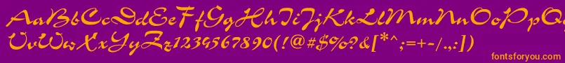 Corridagtt Font – Orange Fonts on Purple Background