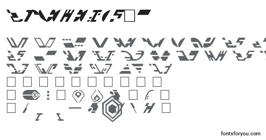 Schriftart StFerengi1l – Alphabet, Zahlen, spezielle Symbole