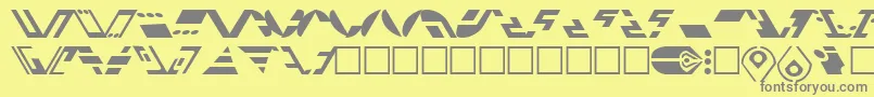 Czcionka StFerengi1l – szare czcionki na żółtym tle