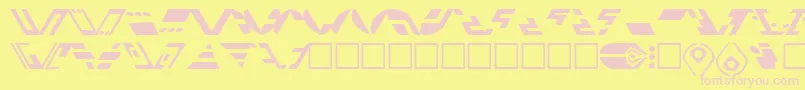 StFerengi1l Font – Pink Fonts on Yellow Background