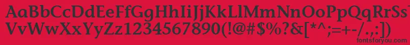 MesouranCasualSsiSemiBold Font – Black Fonts on Red Background