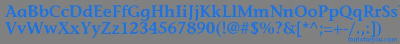 Шрифт MesouranCasualSsiSemiBold – синие шрифты на сером фоне