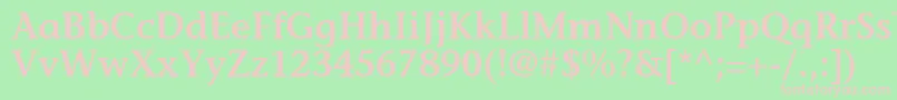 MesouranCasualSsiSemiBold Font – Pink Fonts on Green Background