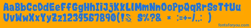 GomariceRocks Font – Blue Fonts on Orange Background