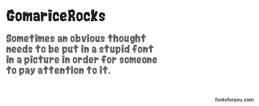 Review of the GomariceRocks Font