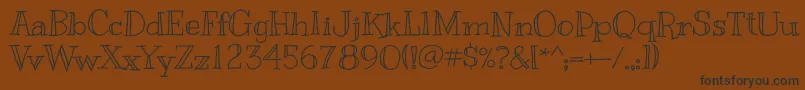 Kranky Font – Black Fonts on Brown Background