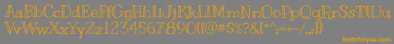 Kranky Font – Orange Fonts on Gray Background
