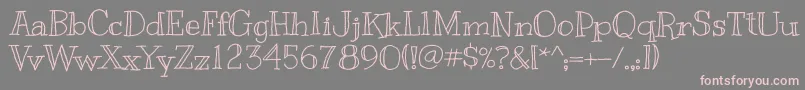 Kranky Font – Pink Fonts on Gray Background