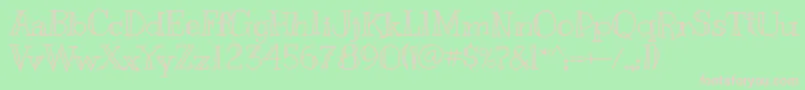 Kranky-fontti – vaaleanpunaiset fontit vihreällä taustalla