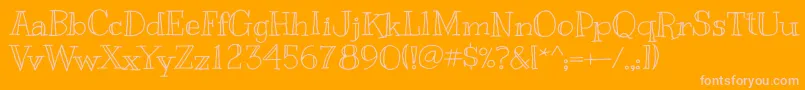 Шрифт Kranky – розовые шрифты на оранжевом фоне