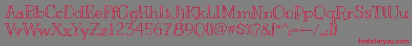 Kranky Font – Red Fonts on Gray Background