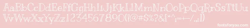 Kranky Font – White Fonts on Pink Background