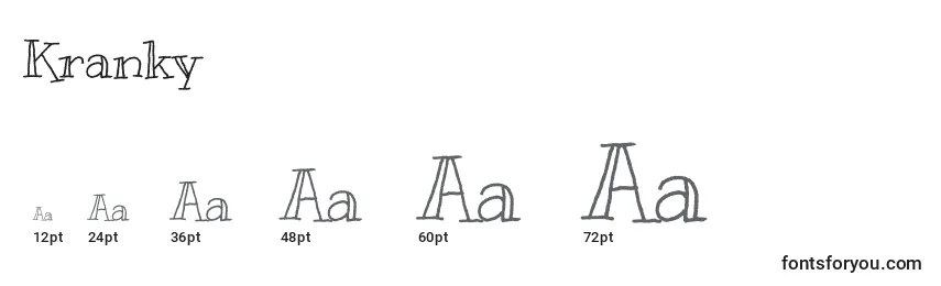 Размеры шрифта Kranky