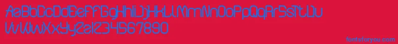ElectroStaticRain-Schriftart – Blaue Schriften auf rotem Hintergrund