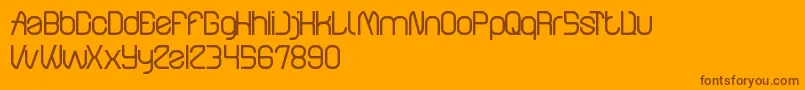 ElectroStaticRain Font – Brown Fonts on Orange Background