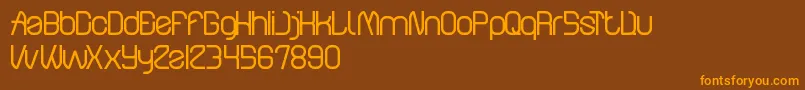 Weitere Informationen zur ElectroStaticRain-Schriftart ElectroStaticRain-Schriftart – Orangefarbene Schriften auf braunem Hintergrund